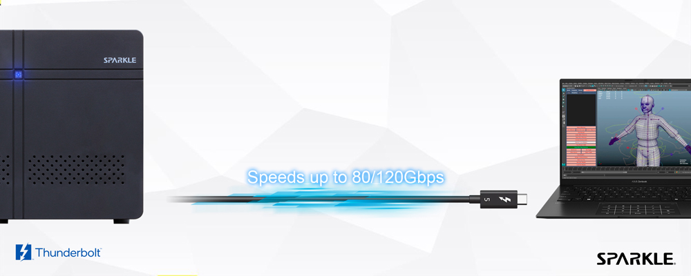 850W ATX 3.1電源ユニット内蔵・Thunderbolt™ 5接続の外付けGPU